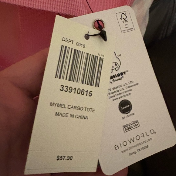 Hot Topic Pink My Melody Tote Bag - Picture 5 of 6